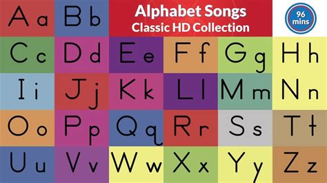 alphabet song collection|songs that teach letter sounds.